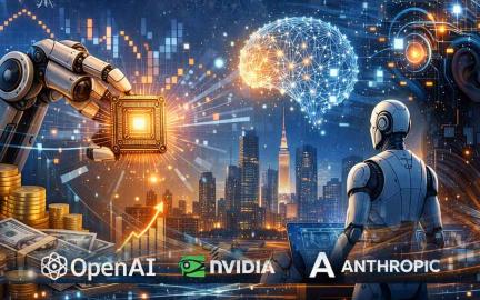 AI breakthrough 2026 concept showing OpenAI, NVIDIA chips, and futuristic artificial intelligence systems powering next-gen technology