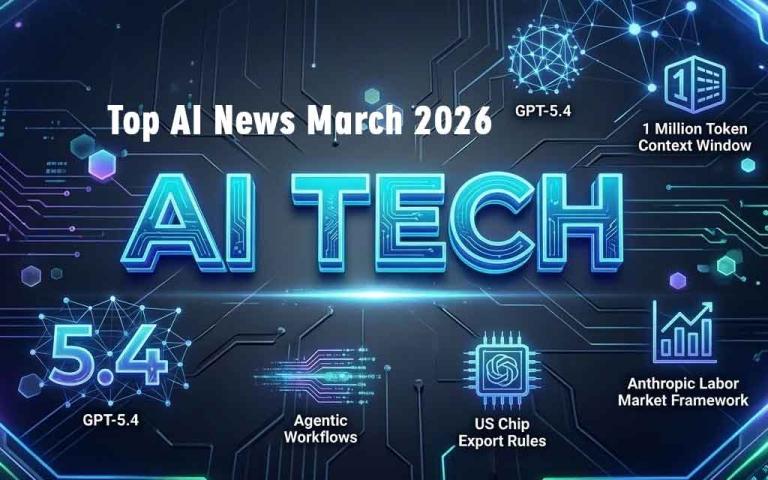 Latest AI news March 2026 covering GPT-5.4 launch US chip export rules and global AI infrastructure investments