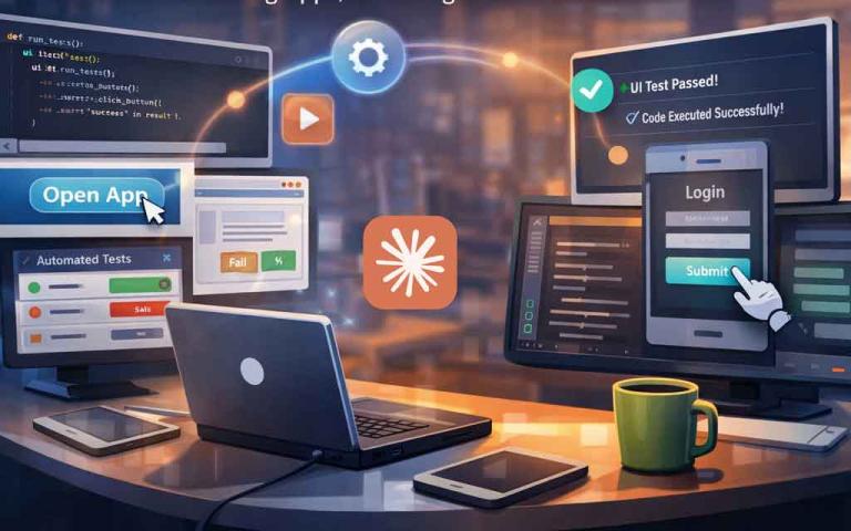 Claude AI controlling desktop applications, clicking interfaces, and testing code automatically in 2026