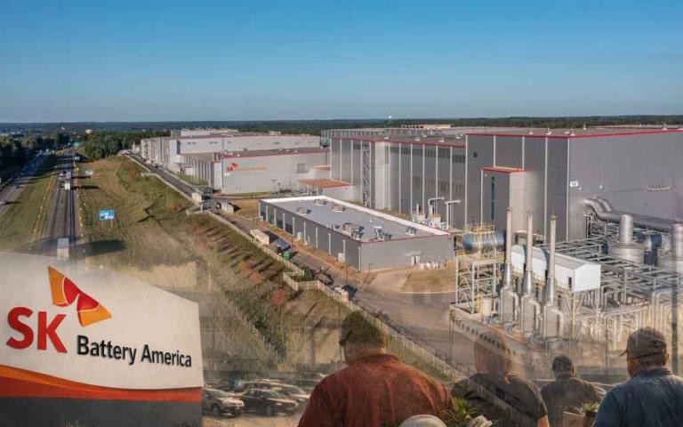 EV battery layoffs in 2026 as SK Battery America cuts jobs at its Georgia plant due to slowing electric vehicle demand