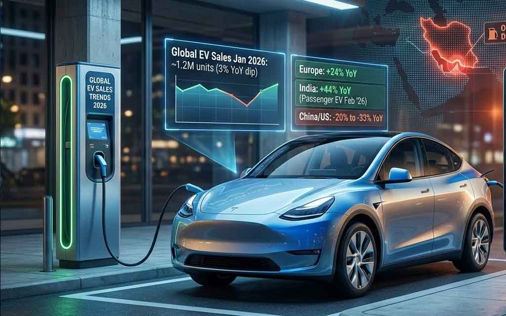 Electric vehicles and gasoline cars comparison during rising oil prices in 2026 amid global EV sales growth