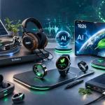 Latest gadgets released in March 2026 including AI wearables, foldable smartphones, hi-fi audio devices, and eco-friendly technology innovations.