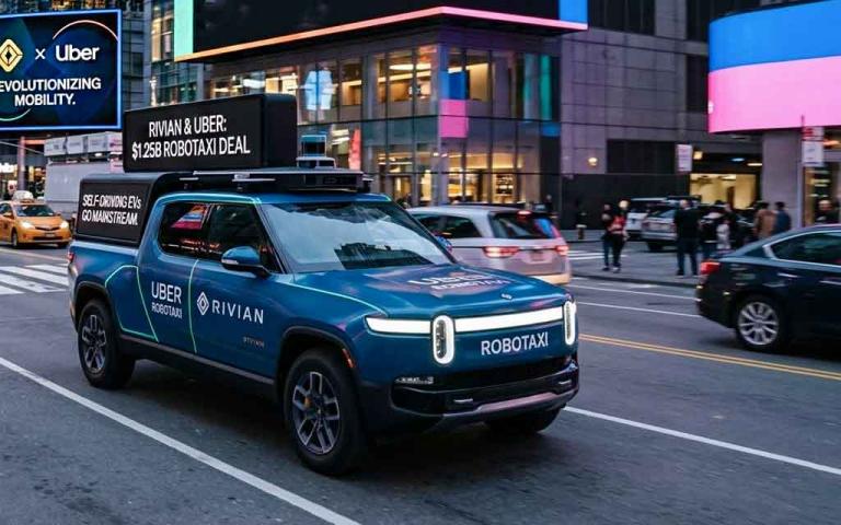 Rivian and Uber robotaxi partnership showcasing autonomous electric vehicles planned for large scale deployment by 2031