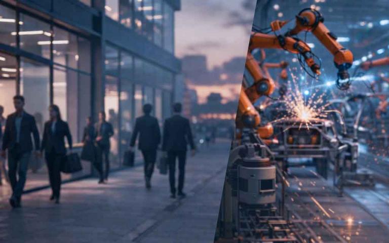 Tech layoffs in 2026 showing AI automation impact on software and EV industry jobs