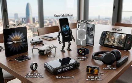 Collection of trending gadgets in March 2026 including smartphones, drones, wearables, and smart tech devices
