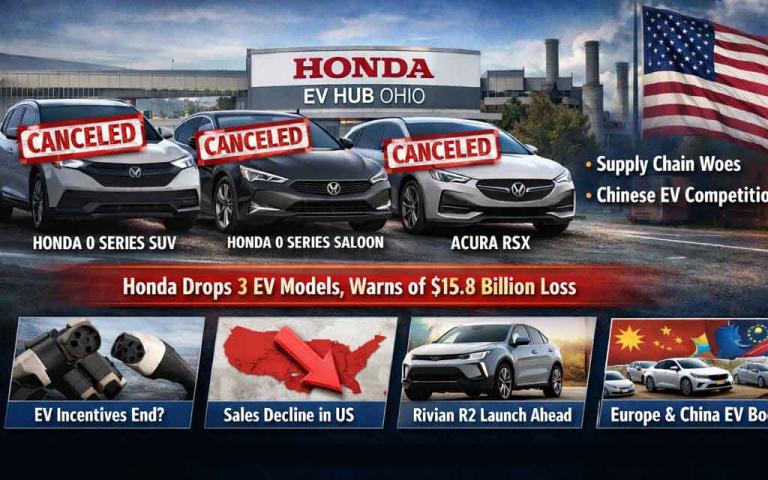 Electric vehicle industry slowdown in the US as automakers cancel or delay EV models in 2026