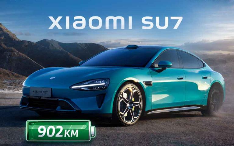 Xiaomi SU7 2026 electric sedan showcasing long range battery, high performance design, and advanced autonomous features