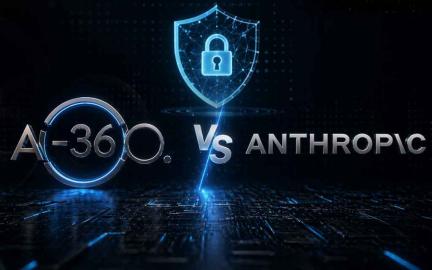 AI cybersecurity system scanning code and detecting vulnerabilities representing competition between Chinese and US AI cyber tools in 2026