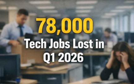 Tech layoffs 2026 with employees leaving offices as AI automation drives job cuts in major companies like Oracle Meta and Amazon