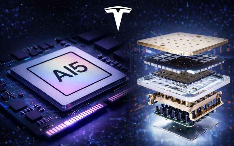 Tesla AI5 chip enabling autonomous driving robots and AI supercomputing with Dojo3 and next generation neural network hardware in 2026