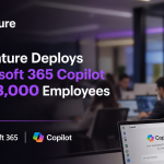 Accenture employees using Microsoft 365 Copilot AI tools for productivity and enterprise workflows