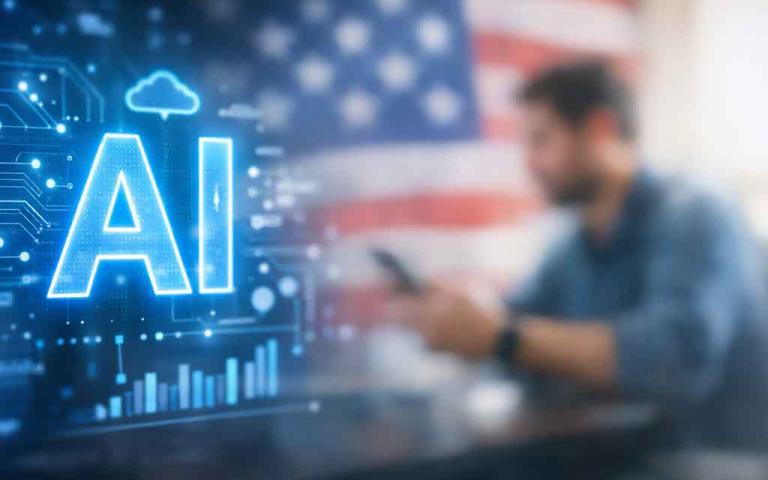 Modern American family using AI assistants for daily tasks including work productivity smart home automation and education in 2026