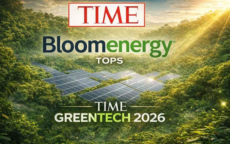 Bloom Energy solid oxide fuel cells providing reliable clean power to AI data centers solving energy demand challenges in 2026
