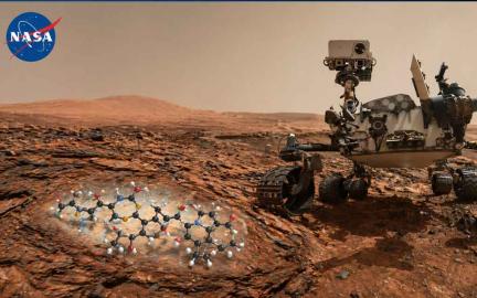 NASA Curiosity rover exploring Mars surface in Gale Crater discovering organic molecules and evidence of ancient chemistry in 2026
