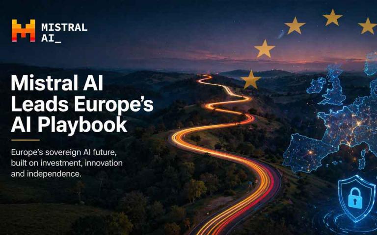 European AI infrastructure data centers and startup ecosystem representing sovereign AI strategy with Mistral and EIF funding in 2026