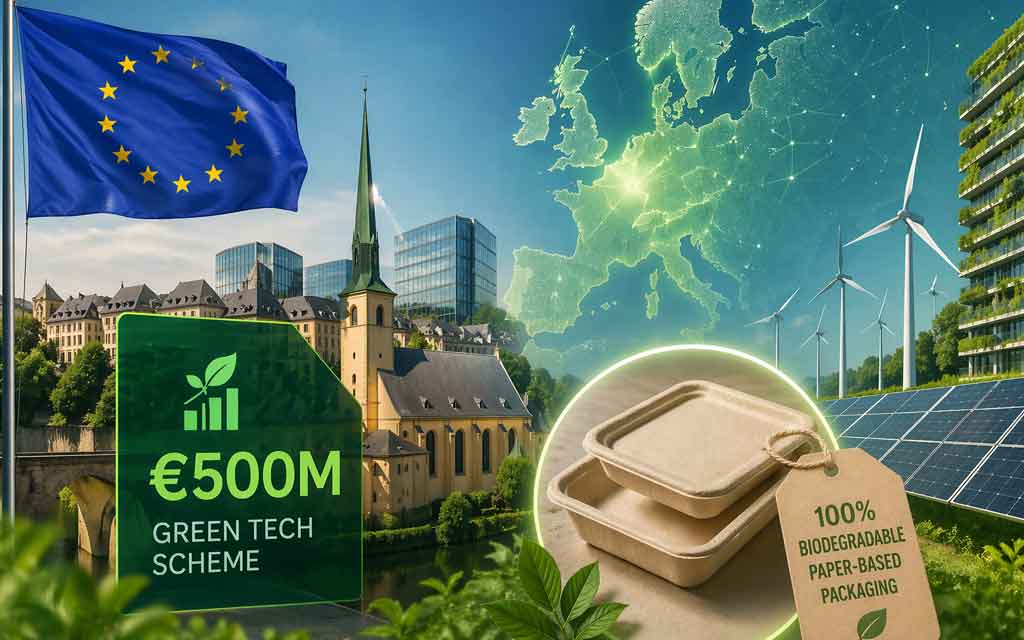European clean energy infrastructure and sustainable materials production representing green tech boom in Luxembourg and Sweden in 2026