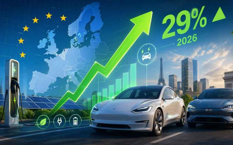 electric vehicles charging in European cities representing surge in EV adoption due to rising petrol prices in 2026
