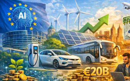 Europe technology trends showing electric vehicles AI regulation and renewable energy innovation across major countries in 2026