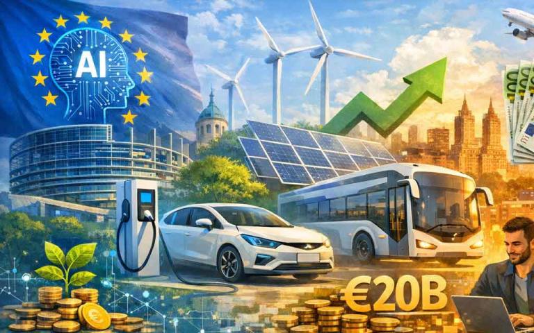 Europe technology trends showing electric vehicles AI regulation and renewable energy innovation across major countries in 2026