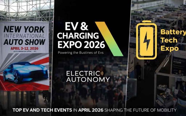 New York Auto Show 2026 showcasing electric vehicles and EV technology events across North America