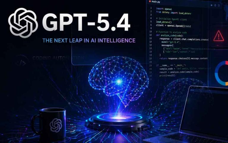 OpenAI GPT 5.4 AI model demonstrating coding automation computer use and cybersecurity capabilities in 2026 artificial intelligence evolution