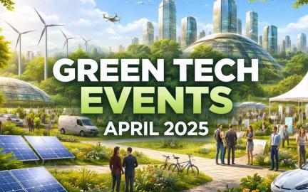 Green tech events April 2026 showing energy summit discussions renewable infrastructure AI energy systems and climate innovation conferences