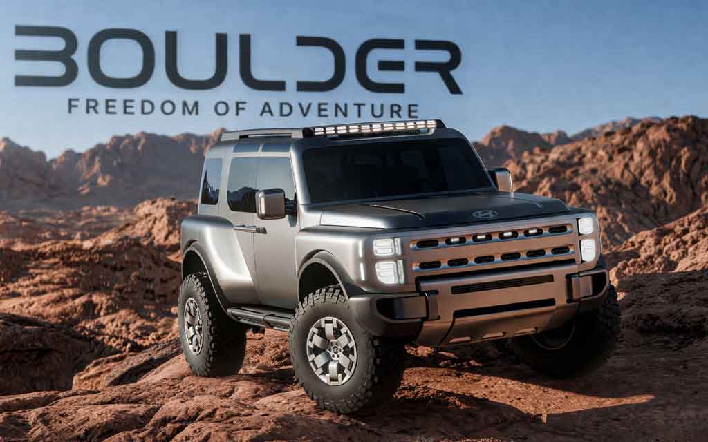 Hyundai Boulder Concept rugged off-road SUV and future electric pickup revealed at New York Auto Show 2026 with body on frame design