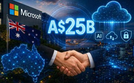 Microsoft Azure data centers and AI infrastructure expansion in Australia representing cloud computing growth and digital transformation in 2026