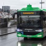 Fully driverless autonomous electric bus operating on public roads in Stavanger Norway without safety driver