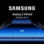 Samsung Galaxy Z TriFold smartphone showing triple fold display design and advanced foldable technology