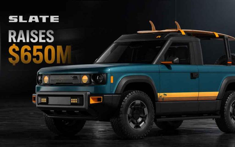 Slate Auto electric pickup truck concept showing minimalist design affordable EV targeting mass market adoption in 2026