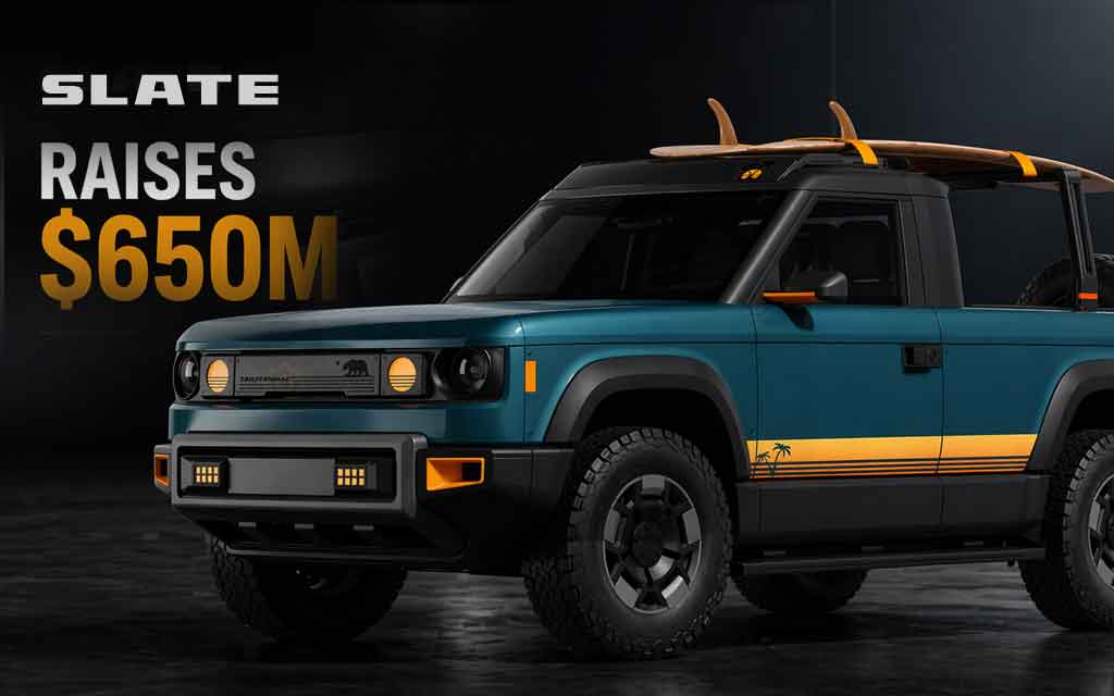 Slate Auto electric pickup truck concept showing minimalist design affordable EV targeting mass market adoption in 2026