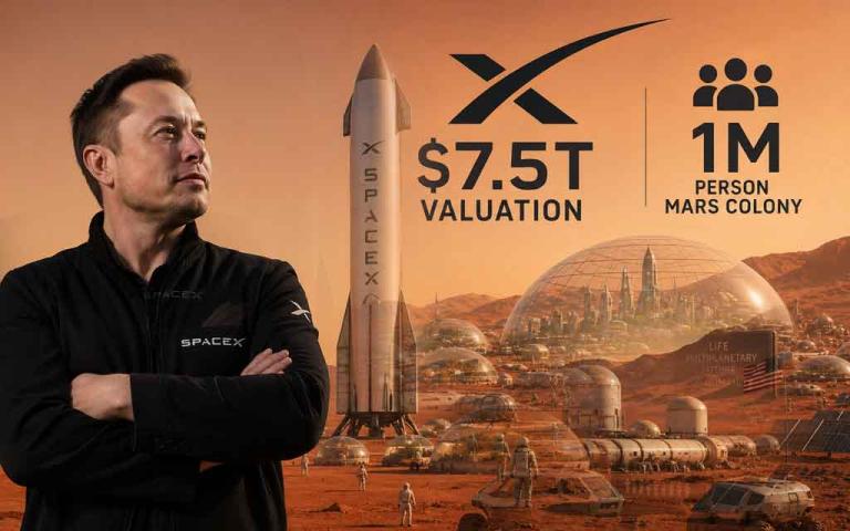 SpaceX Mars colony vision linked to Elon Musk compensation and future space economy growth
