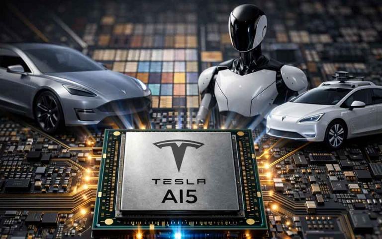 Tesla AI5 chip enabling full self driving optimus robots and energy efficient AI infrastructure with major performance gains in 2026