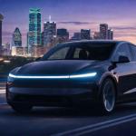 Tesla Model Y robotaxi driving without driver in Dallas and Houston streets showcasing fully autonomous ride hailing service in 2026