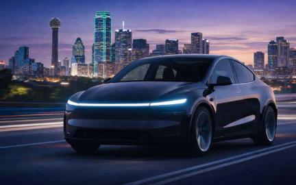 Tesla Model Y robotaxi driving without driver in Dallas and Houston streets showcasing fully autonomous ride hailing service in 2026