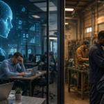 trade school workers and college graduates representing shift in job market due to AI automation and future skills demand in 2026