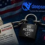 U.S. vs China AI conflict highlighting DeepSeek intellectual property theft allegations and global tech tensions
