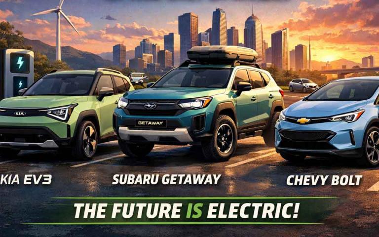 Electric vehicles in the US reaching 25 percent market share in 2026 with new models like Kia EV3 Subaru Getaway and Chevrolet Bolt