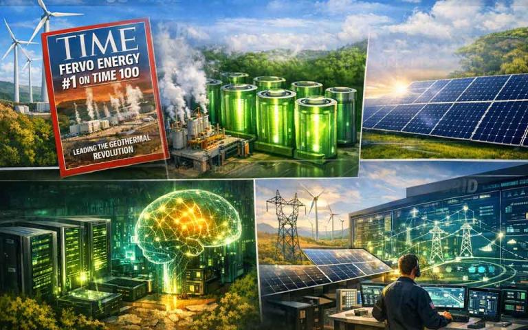 clean energy technologies including geothermal solar and battery storage representing US greentech innovation trends in April 2026
