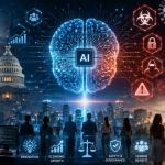 International AI Safety Report 2026 highlighting cybersecurity misinformation and frontier AI risks for society