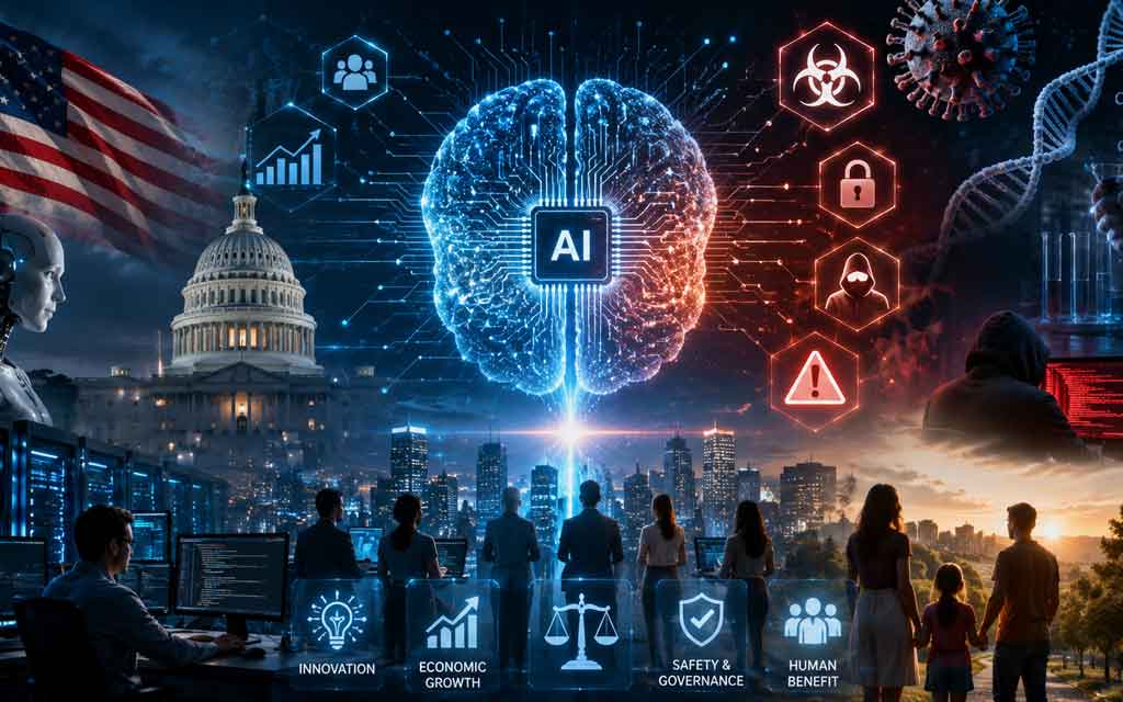 International AI Safety Report 2026 highlighting cybersecurity misinformation and frontier AI risks for society