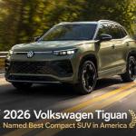 2026 Volkswagen Tiguan compact SUV with premium interior and family-friendly features in the US market