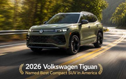 2026 Volkswagen Tiguan compact SUV with premium interior and family-friendly features in the US market