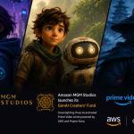 Amazon MGM Studios showcasing AI-generated animated series production for Prime Video using generative AI tools and AWS infrastructure