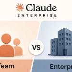 Anthropic Claude enterprise pricing dashboard comparing Team and Enterprise AI plans with token usage analytics and business costs