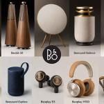 Bang & Olufsen luxury speakers with premium Scandinavian design, immersive wireless sound, AI room optimization, and high-end home audio setup