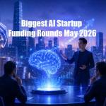 Futuristic AI investment ecosystem featuring Anduril defense technology, Anthropic AI, startup funding growth charts, robotics labs, and advanced artificial intelligence innovation