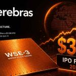 Cerebras wafer-scale AI chip WSE-3 showing massive semiconductor design used for AI training and inference.