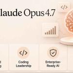 Visualization of Anthropic Claude 4.7 AI model performing advanced reasoning, coding, and enterprise tasks.